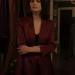 Selena Gomez Only Murders in the Building S05 Mabel Mora Burgundy Blazer