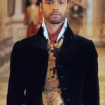 Simon Basset Bridgerton Front Black Velvet Tailcoat