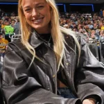 Sophie Cunningham 2026 Black Leather Jacket