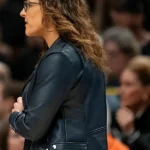 Stephanie White Black Leather Jacket
