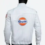 Steve McQueen Le Mans Grand Prix White Jacket Back