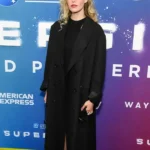 Supergirl World Premiere Penelope Mitchell Black Coat