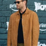 The Boy Finale Premiere Jensen Ackles Suede Brown Jacket