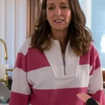 The Four Seasons S02 Tina Fey Striped Half Zip Sweatshirt