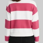 The Four Seasons Tina Fey Striped Half Zip Sweatshirt