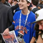 Timothee Chalamet 2026 NBA Finals Blue T-shirt