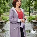 Trying S05 Esther Smith Purple Trench Long Coat