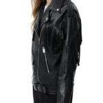 Women’s Asymmetrical Black Biker Jacket