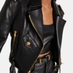 Women’s Black Asymmetrical Biker Jacket