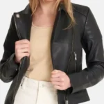 Women’s Motorcycle Black Quilted Leather Jacket