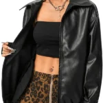 Women’s Motorcycle Oversized Black Jacket
