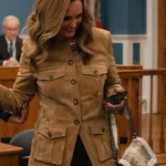 Big Mistakes 2026 Elizabeth Perkins Suede Cargo Jacket