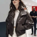 Daisy Edgar-Jones Paris Brown Leather Jacket