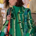 Elsbeth S03 Carrie Preston Green Printed Coat