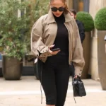 French Capital 2026 Jennifer Lopez Beige Jacket