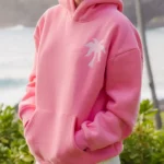 Hawaii Hibiscus Sonic Pink Pullover Hoodie