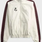 Jessica Alba 2026 Front White Track Jacket