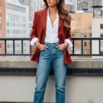 Jessica Alba New York Red Blazer