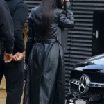 Michelle Saniei 2026 Back Black Leather Coat