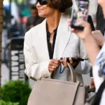 NYC Halle Berry White Blazer