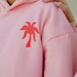 Pink Palm Everything Comes in Waves Hoodie
