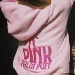 Pink Palm Puff Classic Blush Pullover Hoodie