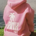 Pink Palm Puff Classic Raspberry Hoodie