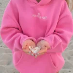 Pink Palm Puff Classic Raspberry Pink Hoodie
