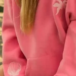 Pink Palm Puff Hawaii Hibiscus Sonic Pink Hoodie