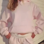 Pink Palm Puff Lacy Angel Pink Hoodie
