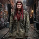 Roommates 2026 Ivy Wolk Distressed Leather Jacket