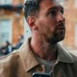 Spider Man Meets Messi Suede Beige Jacket