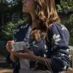 The Love Heist Lyndsy Fonseca Blue Floral Jacket
