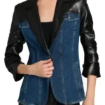 The Young and the Restless Tina Casciani Leather Panel Blazer