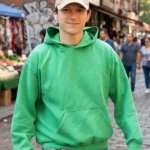 Tom Holland Paris Street Style 2026 Green Hoodie