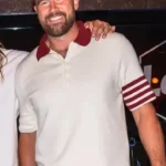 Travis Kelce Stripe Polo Shirt
