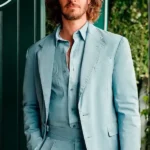 Wimbledon 2026 Andrew Garfield Light Blue Blazer
