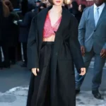ily Collins Fashion Show 2026 Black Coat