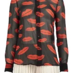 Emily In Paris S05 Lily Collins Lips Blouse