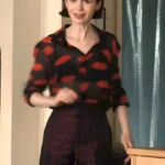 Emily In Paris S05 Lily Collins Lips Printed Blouse