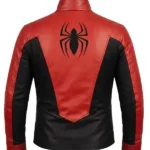 Halloween Spider-Man Red and Black Asymmetrical Leather Jacket