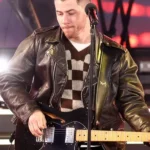 New Year Eve Nick Jonas Leather Jacket