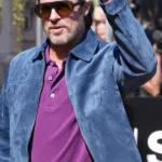 74th Festival Blue Leather jacket