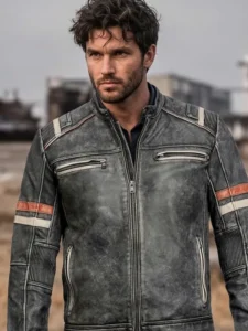 Distressed Leather Jacket