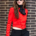 Ella Hunt 2026 NY Red Jacket