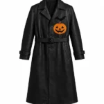 Halloween Pumpkin Bat Black Coat