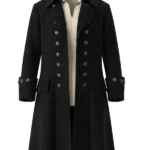 Halloween x Pirate Black Trench Coat
