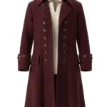 Halloween x Pirate Maroon Trench Coat