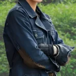 Lauren Cohan The Walking Dead City Maggie Rhee Blue Coat