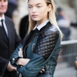 Martha Hunt Street Style Black Jacket